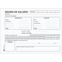 Recibo De Salário - 100 Folhas (Pacote com 10 unidades)