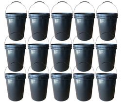 Reciclagem Baldes Plasticos - 15 Pçs