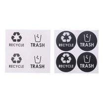 Reciclar símbolo de lixo vinil decoramento de decalques adesivo para lixeiras recipiente de lixo recipiente home decor gift - Multi - Pequeno