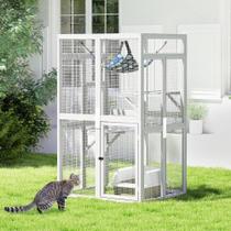 Recinto para Gatos Nyeekoy de Madera para Exterior con Ventana
