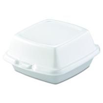 Recipiente articulado de espuma Dart 60HT1 para sanduíche 15x15x7,5cm