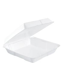 Recipiente articulado de espuma Dart 95HT1R Lg, 9,5 polegadas, pacote com 200