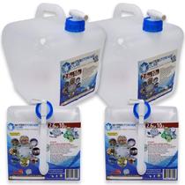Recipiente de água WaterStorageCube sem BPA 10L, pacote com 2 unidades, transparente Recipiente de água WaterStorageCube sem BPA 10L, pacote com 2 unidades, transparente