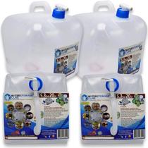 Recipiente de água WaterStorageCube, sem BPA, 20L, pacote com 2 unidades, transparente