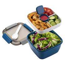 Recipiente de almoço para salada Freshmage To Go 1,5 L com 3 compartimentos
