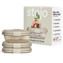 Recipiente de armazenamento de alimentos Caixa de sanduíche dobrável STOJO 24 onças Recipiente de armazenamento de alimentos Caixa de sanduíche dobrável STOJO 24 onças
