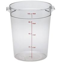 Recipiente de armazenamento de alimentos Cambro Camwear 8L em policarbonato transparente Recipiente de armazenamento de alimentos Cambro Camwear 8L em policarbonato transparente