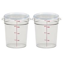 Recipiente de armazenamento de alimentos Cambro Round 4L com tampa (pacote com 2)