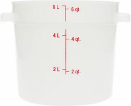 Recipiente de armazenamento de alimentos Carlisle FoodService 6L White x12 Recipiente de armazenamento de alimentos Carlisle FoodService 6L White x12