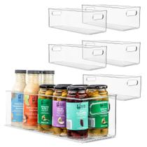 Recipiente de armazenamento de alimentos de plástico Primebox 6 Pack Clear 14x65cm Recipiente de armazenamento de alimentos de plástico Primebox 6 Pack Clear 14x65cm