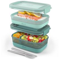 Recipiente de Armazenamento de Alimentos Ello Lunch Stack - Pacote com 2 Unidades (Sem BPA)