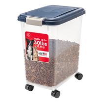 Recipiente de armazenamento de alimentos IRIS USA Hermético de 30 kg com rodas Navy Recipiente de armazenamento de alimentos IRIS USA Hermético de 30 kg com rodas Navy