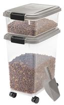 Recipiente de armazenamento de alimentos IRIS USA para cães, combinação de 13,6 kg e 4,99 kg Recipiente de armazenamento de alimentos IRIS USA para cães, combinação de 13,6 kg e 4,99 kg