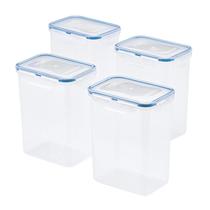 Recipiente de armazenamento de alimentos LockNlock Easy Essentials 1,8 L x 4 Clear