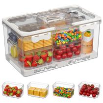 Recipiente de armazenamento de alimentos MAELSTROM Snackle Box 17QT 8 compartimentos