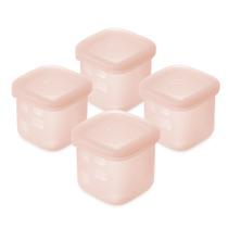 Recipiente de armazenamento de alimentos Olababy Clear Sense Silicone 120 ml, 4 unidades