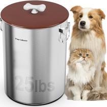 Recipiente de armazenamento de alimentos para cães Paw Libero em aço inoxidável 11,34 kg Recipiente de armazenamento de alimentos para cães Paw Libero em aço inoxidável 11,34 kg