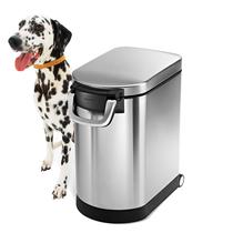 Recipiente de Armazenamento de Alimentos para Pets Simplehuman - 25L em Aço Escovado Recipiente de Armazenamento de Alimentos para Pets Simplehuman - 25L em Aço Escovado