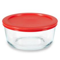 Recipiente de armazenamento de alimentos Pyrex Simply Store 4 xícaras de vidro Recipiente de armazenamento de alimentos Pyrex Simply Store 4 xícaras de vidro
