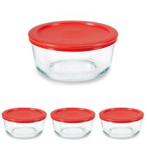 Recipiente de armazenamento de alimentos Pyrex Simply Store 4 xícaras (pacote de 4)