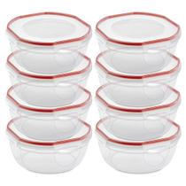 Recipiente de armazenamento de alimentos Sterilite Ultra-Seal 4.7L, pacote com 8
