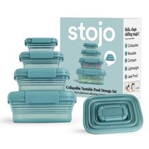 Recipiente de armazenamento de alimentos Stojo Nestable Dobrável Set 4 Recipiente de armazenamento de alimentos Stojo Nestable Dobrável Set 4