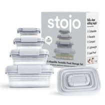Recipiente de armazenamento de alimentos Stojo Nestable dobrável x4 Cashmere