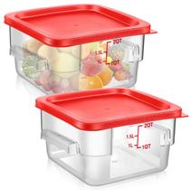 Recipiente de armazenamento de alimentos Suclain Square Policarbonate 2L