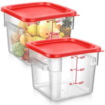Recipiente de armazenamento de alimentos Suclain Square Policarbonate 6L