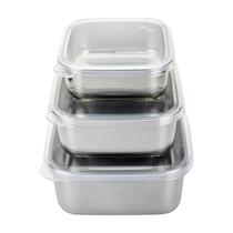 Recipiente de armazenamento de alimentos U Konserve em aço inoxidável Set 3