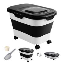 Recipiente de armazenamento de arroz DDMOMMY 9-14 kg com rodas e tampa