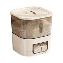 Recipiente De Armazenamento De Arroz De Grande Capacidade 13-23 Libras Com Dispensação Automática À