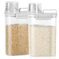 Recipiente de armazenamento de arroz TBMax, pacote com 2 copos de medição de 4 litros