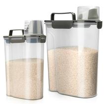 Recipiente de armazenamento de arroz Viretec 2 Pack 2,5 a 4,5 kg hermético
