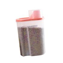 Recipiente de armazenamento de grãos selado de plástico FELTECHELECTR com tampa: grande caixa de cereais rosa para alimentos secos, aveia, arroz e muito mais, vasilha de plástico hermética para organização de cozinhas Recipiente de armazenamento de grãos selado de plástico FELTECHELECTR com tampa: grande caixa de cereais rosa para alimentos secos, aveia, arroz e muito mais, vasilha de plástico hermética para organização de cozinhas
