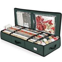 Recipiente de armazenamento de papel de embrulho Hearth & Harbor Christmas Recipiente de armazenamento de papel de embrulho Hearth & Harbor Christmas