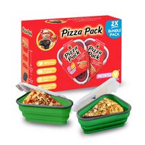 Recipiente de armazenamento de pizza Pacote de pizza com 5 bandejas de servir, pacote com 2