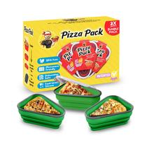 Recipiente de armazenamento de pizza Pacote de pizza com 5 bandejas sem BPA x3