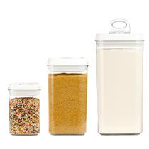 Recipiente de armazenamento Felli Flip Tite Acrílico 6” XL 2,3 L branco