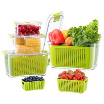 Recipiente de armazenamento LUXEAR Fruit & Vegetable, pacote com 4 unidades