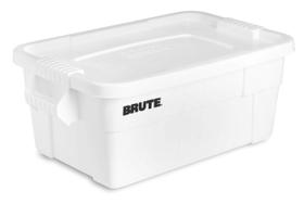 Recipiente de armazenamento Rubbermaid Commercial 14L com tampa branca Recipiente de armazenamento Rubbermaid Commercial 14L com tampa branca