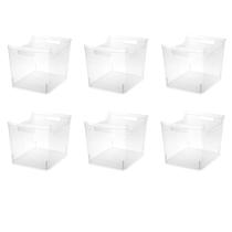 Recipiente de armazenamento Sterilite Wide Shelf Bin Clear 6