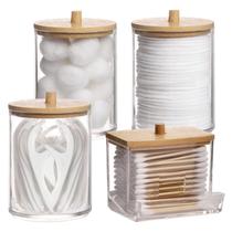 Recipiente de banheiro Qtip Holder Tbestmax, bola de algodão de 300/200 ml Recipiente de banheiro Qtip Holder Tbestmax, bola de algodão de 300/200 ml