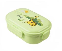 Recipiente de comida de micro-ondas portátil caixa de almoço japonesa com compartimentos Mesaria 304 Steel Inoxidável Crianças Bento Box Lancheiras (Verde)