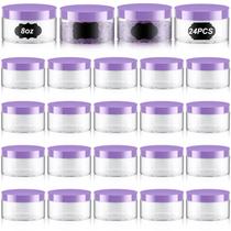 Recipiente de frasco de plástico Dandat 250mL com tampa, 24 unidades para cosméticos Recipiente de frasco de plástico Dandat 250mL com tampa, 24 unidades para cosméticos