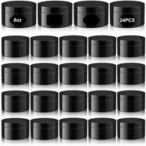 Recipiente de frasco de plástico Dandat 250mL com tampa, 24 unidades para cosméticos Recipiente de frasco de plástico Dandat 250mL com tampa, 24 unidades para cosméticos