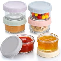 Recipiente de molho para salada VITEVER 80ml de vidro, conjunto de 6 Recipiente de molho para salada VITEVER 80ml de vidro, conjunto de 6