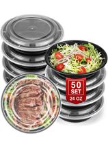 Recipiente de preparação de refeições NEEBAKE 700mL (50 conjuntos) com tampas