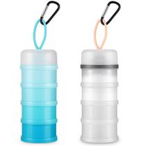 Recipiente de proteína em pó Baderke 4 empilhável, 2 unidades, branco, azul Recipiente de proteína em pó Baderke 4 empilhável, 2 unidades, branco, azul