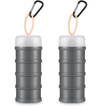 Recipiente de proteína em pó Baderke 4 empilhável 4x100ml preto Recipiente de proteína em pó Baderke 4 empilhável 4x100ml preto
